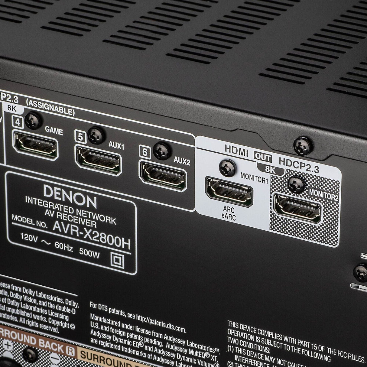 Denon AVR-X2800H - 7.2 Channel 8K AV Receiver