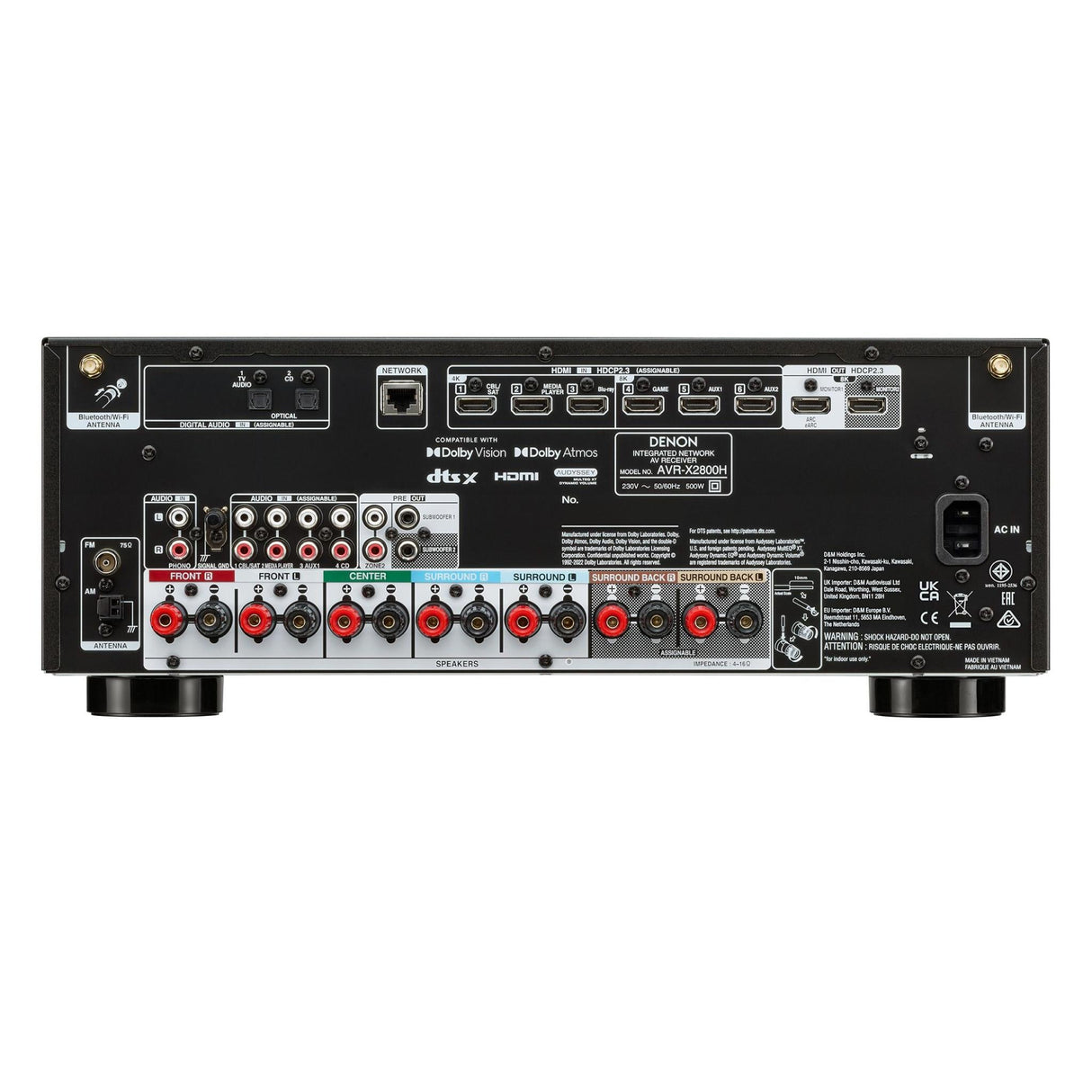 Denon AVR-X2800H - 7.2 Channel 8K AV Receiver