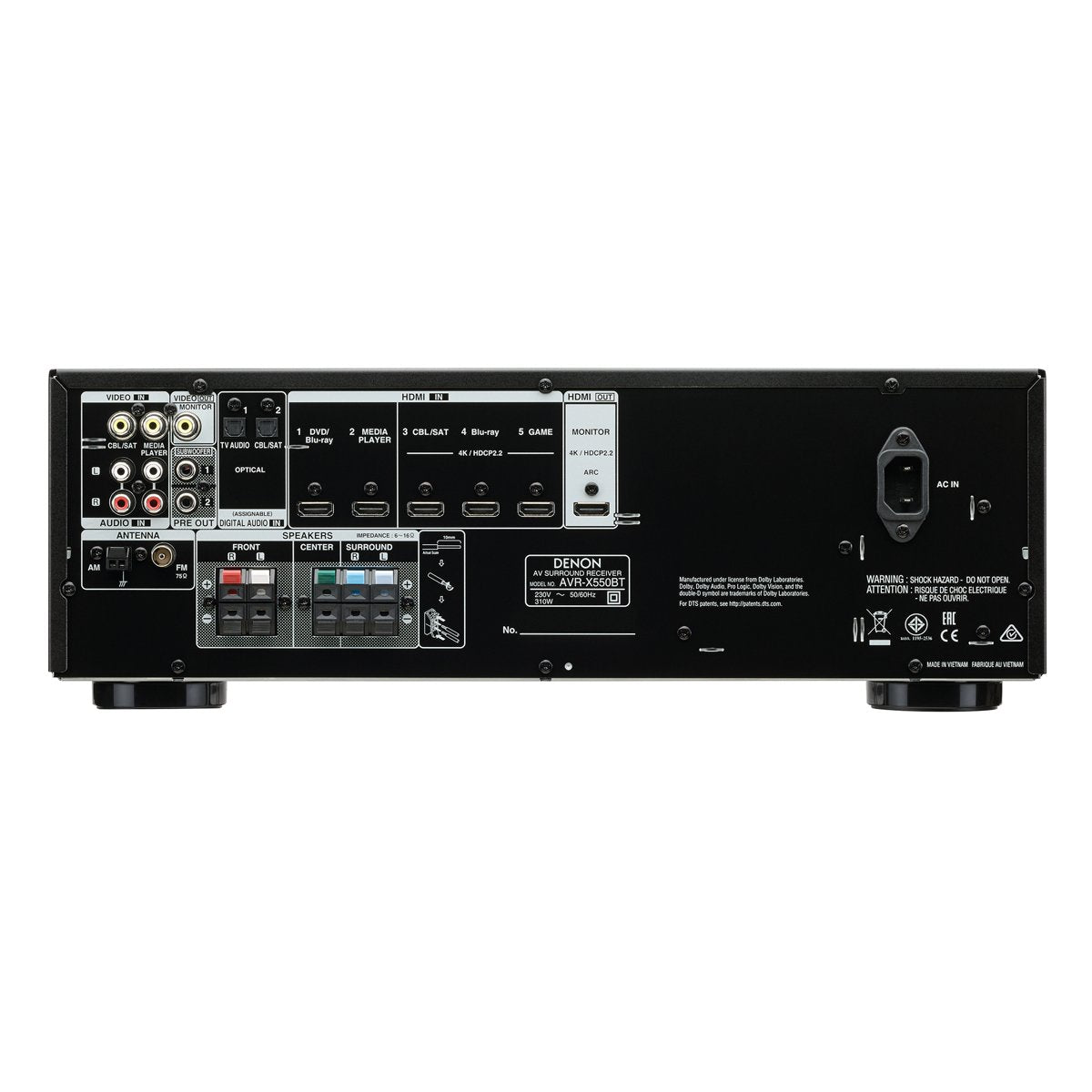 Denon AVR-X580BT - 5.2 Channel AV Receiver
