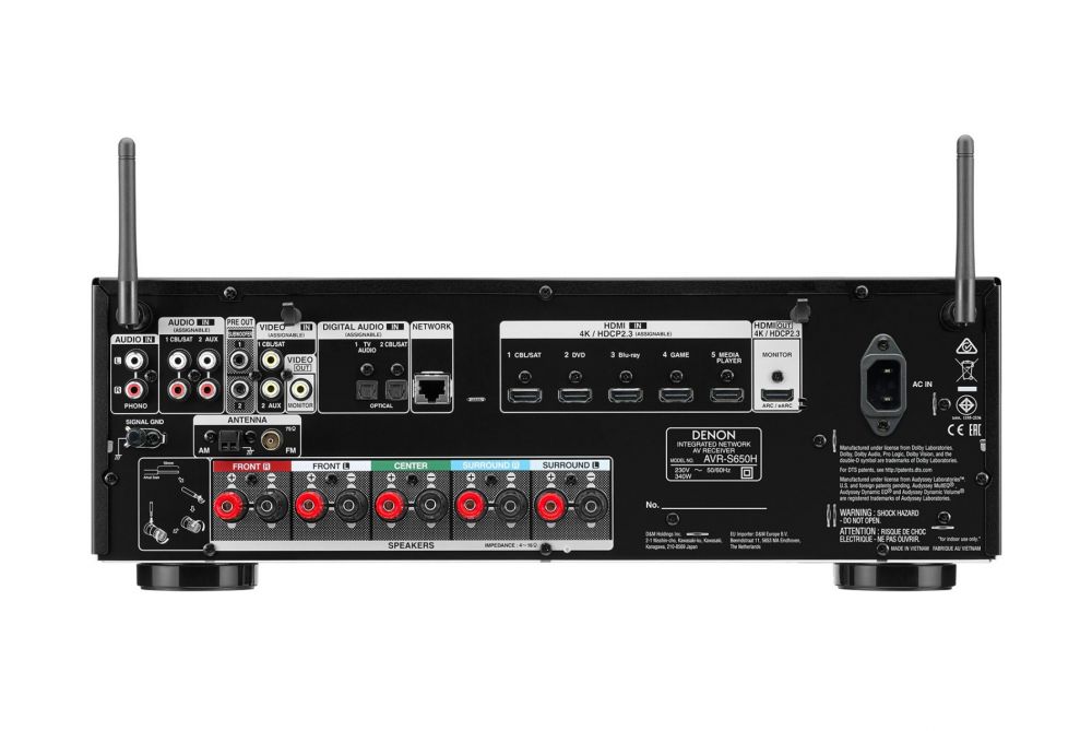 Denon AVR-S650H 5.2 Channel High-Power 4K AV Receiver