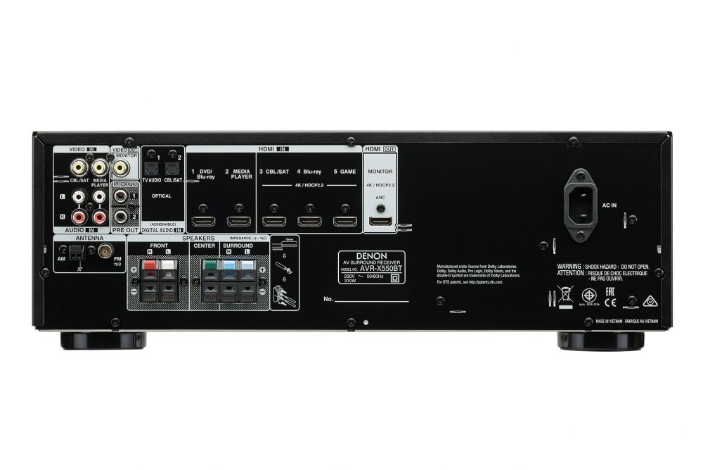 Denon AVR-X550BT 5.2 Channel AV Receiver