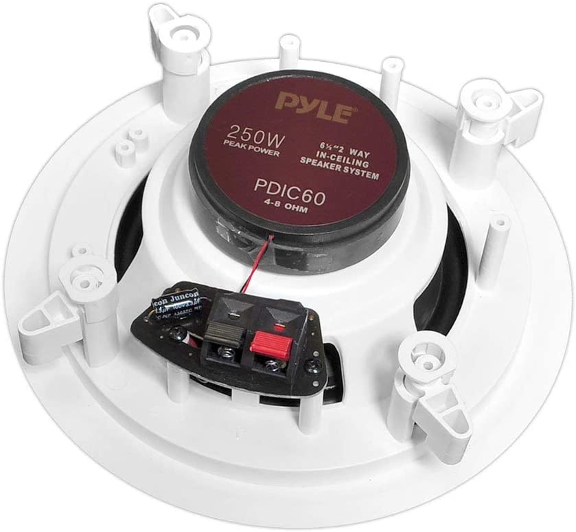 Pyle PDIC60 In-Wall/In-Ceiling Dual 6.5-Inch Speaker System 6.5 inches White PDIC60