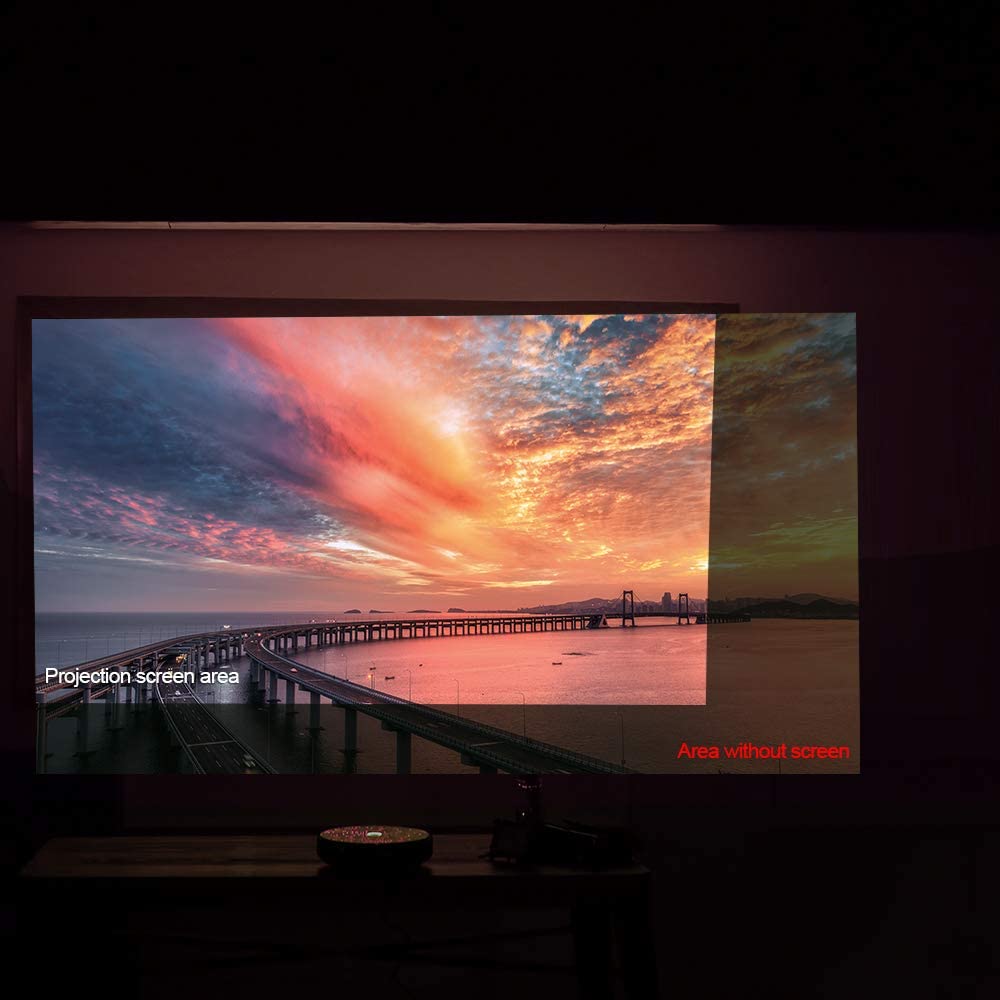Douself 100'' Portable Projector Screen HD 16:9 100 Inch Diagonal Frameless PVC Video Projection Screen Foldable Wall Mounted for Home Theater Office Movies Indoors Outdoors
