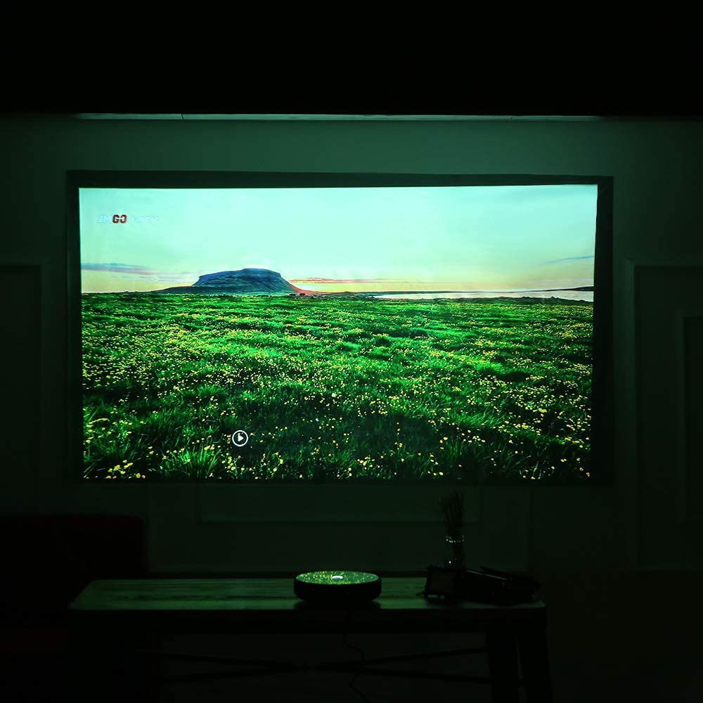 Douself 100'' Portable Projector Screen HD 16:9 100 Inch Diagonal Frameless PVC Video Projection Screen Foldable Wall Mounted for Home Theater Office Movies Indoors Outdoors