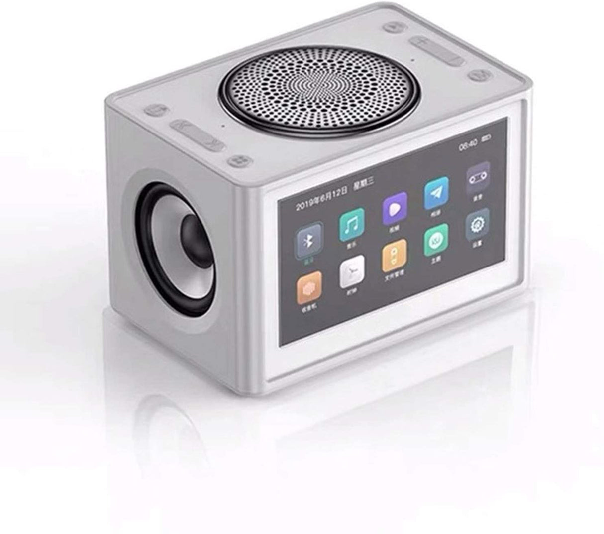 Wireless Bluetooth Speaker,Mini Subwoofer,20W High-Power/360°Stereoscopic Surround Sound Field Portable Speaker with 4.3-Inch Hd Display