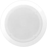 6.5” Ceiling Wall Mount Speakers - Pair of 2-Way Midbass Woofer Speaker 70v Transformer 1” Titanium Dome Tweeter Flush Design w/ 65Hz-22kHz Frequency Response & 250 Watts Peak - Pyle PDIC60T