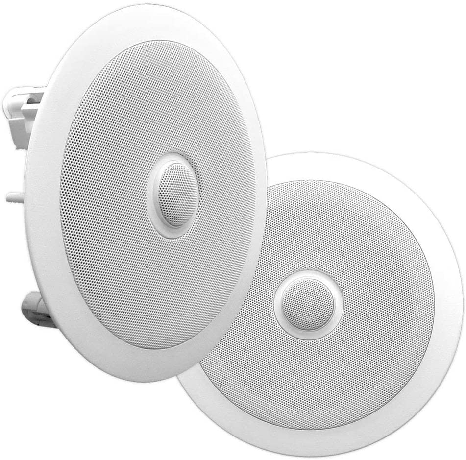 Pyle PDIC60 In-Wall/In-Ceiling Dual 6.5-Inch Speaker System 6.5 inches White PDIC60