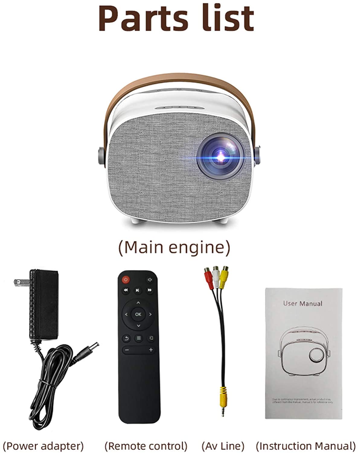 YG230 Mini Portable Projector Full HD 1080P Video Beamer Home Theater Multiscreen Media Player Support HD USB Micro USB AV TF Card Input Video Player