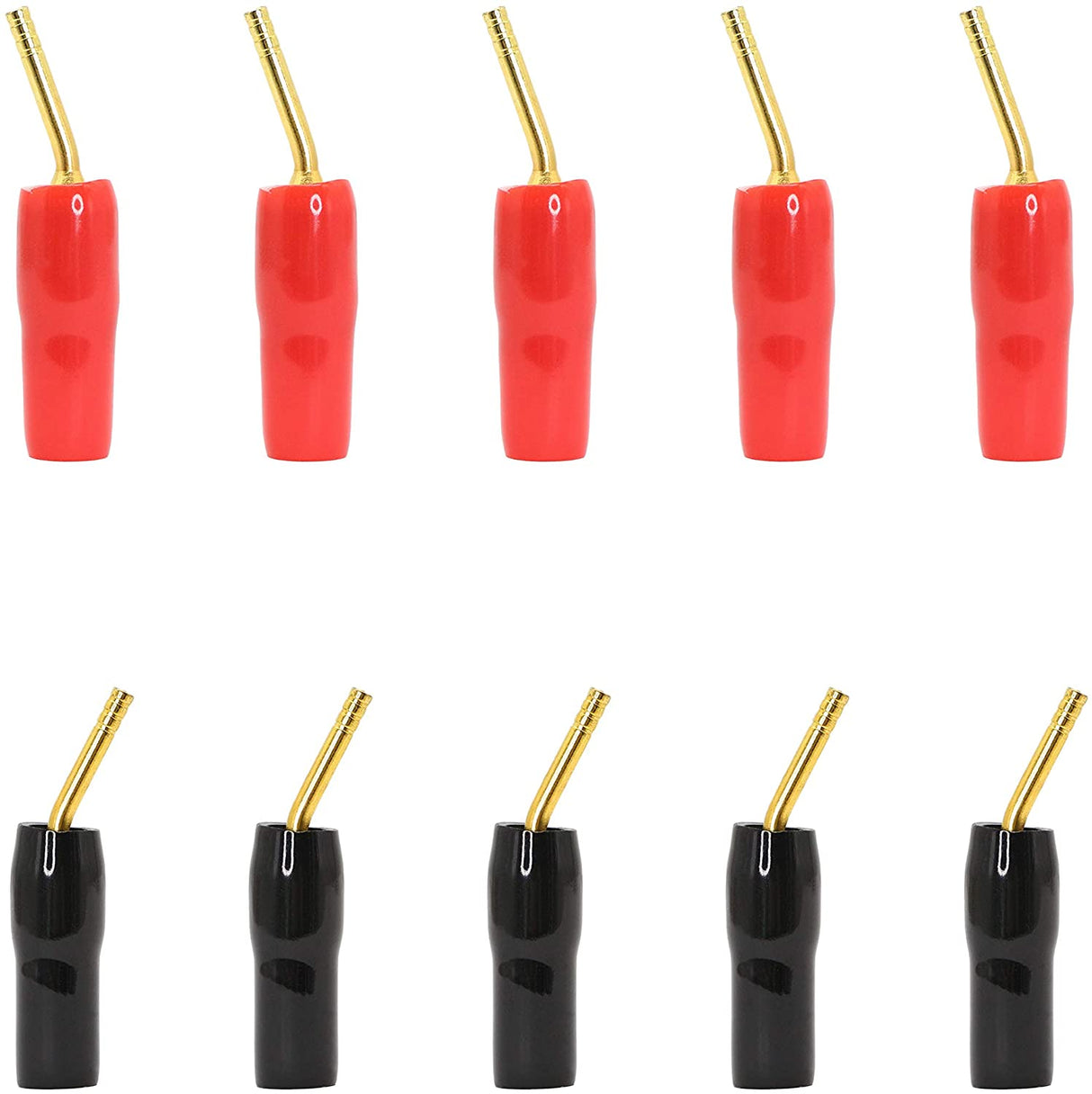 2mm Banana Plug Pin Screw Type, 2mm Gold-Plated Audio Speaker Cable Connector （10pcs ）
