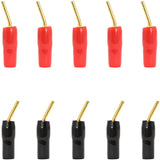 2mm Banana Plug Pin Screw Type, 2mm Gold-Plated Audio Speaker Cable Connector （10pcs ）