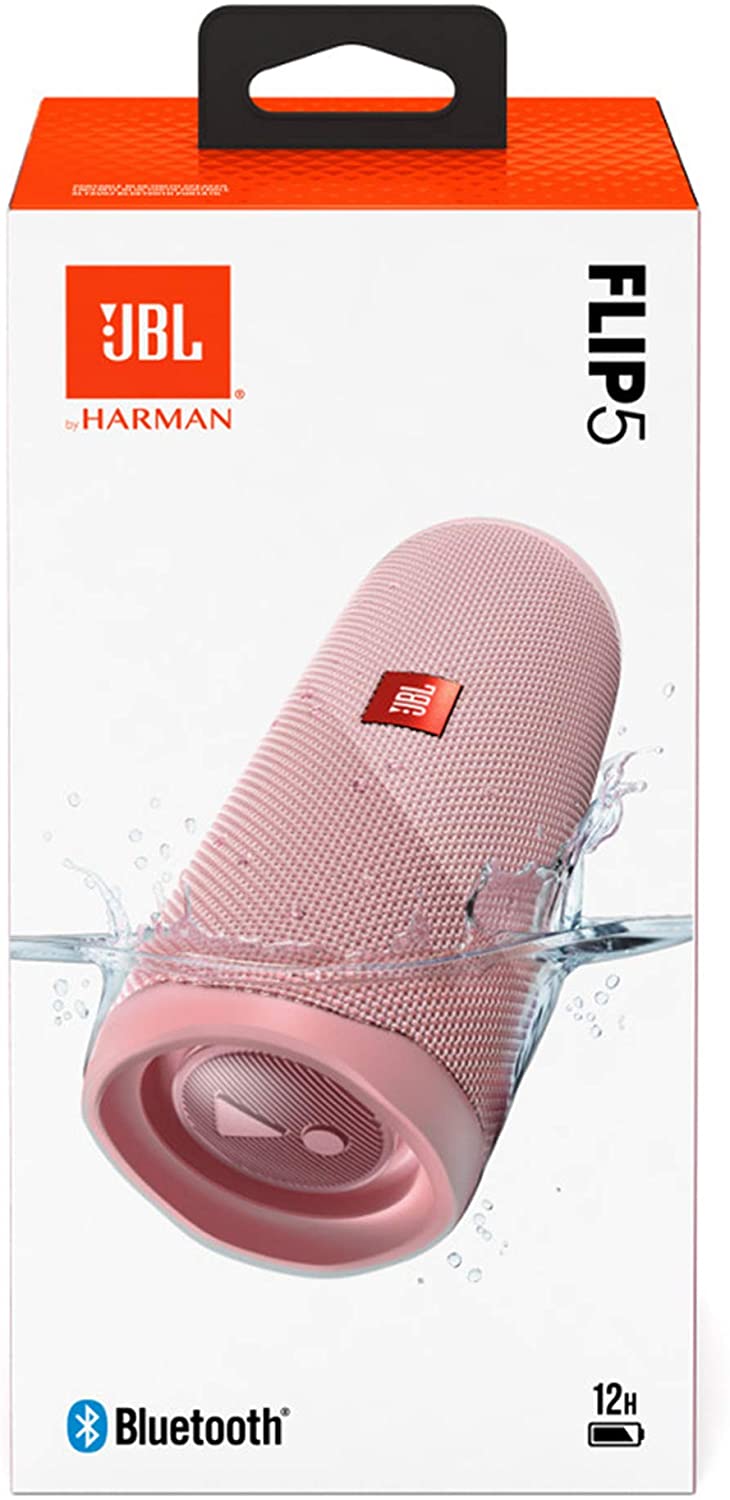 JBL FLIP5-PK Flip 5 Waterproof Portable Bluetooth Speaker, Pink - (Pack of 1)