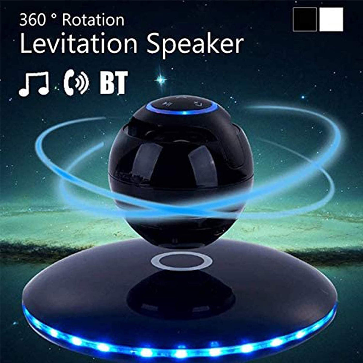 Bluetooth Portable Speaker/Floating Speaker/Magnetic Levitation Night Light with LED Light/For Home Decoration/Unique Gift