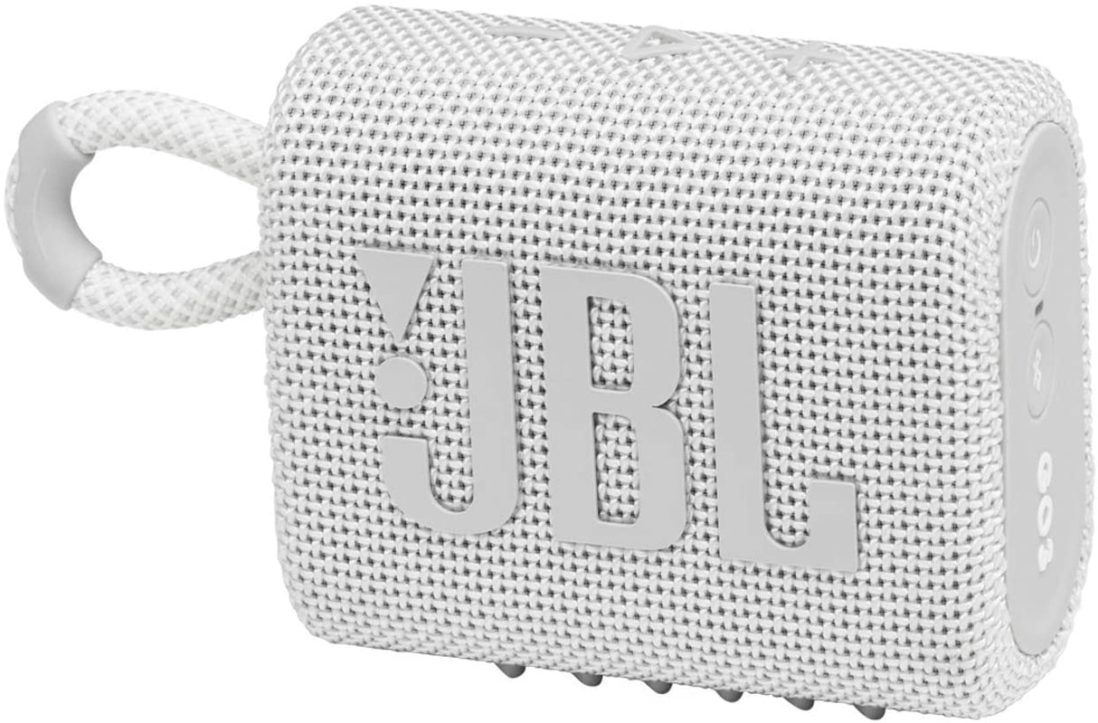 JBL GO3WHT Portable Waterproof Speaker-White
