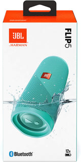JBL Flip 5 Portable Waterproof Bluetooth Speaker with Hybrid Carrying Case (Teal)
