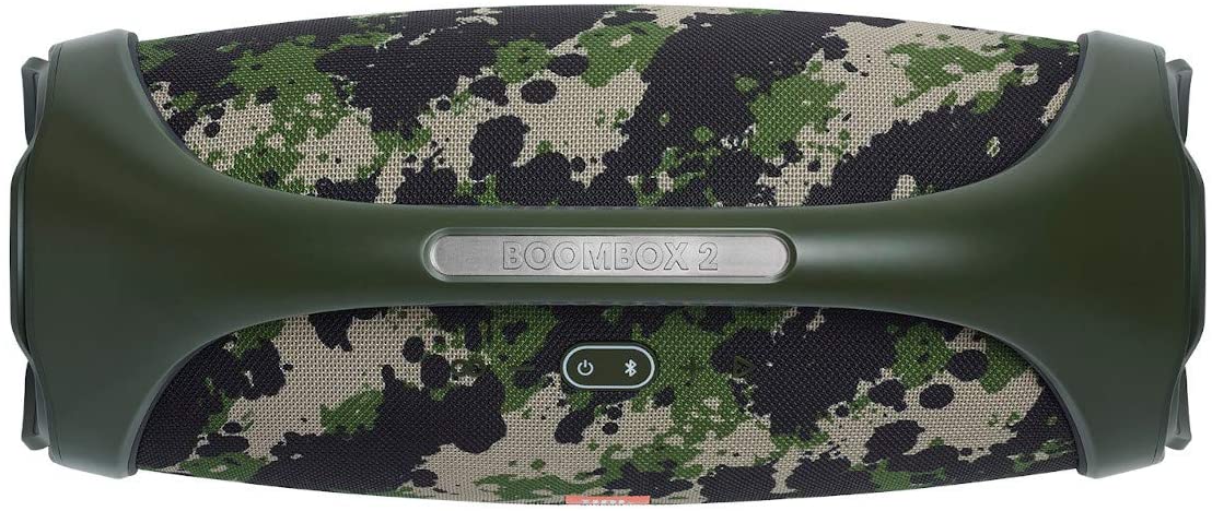 JBL Boombox 2 - Portable Bluetooth Speaker, powerful sound and monstrous bass, IPX7 waterproof, 24 hours of playtime, powerbank, JBL PartyBoost for speaker pairing, speaker for home and outdoor (Camo)