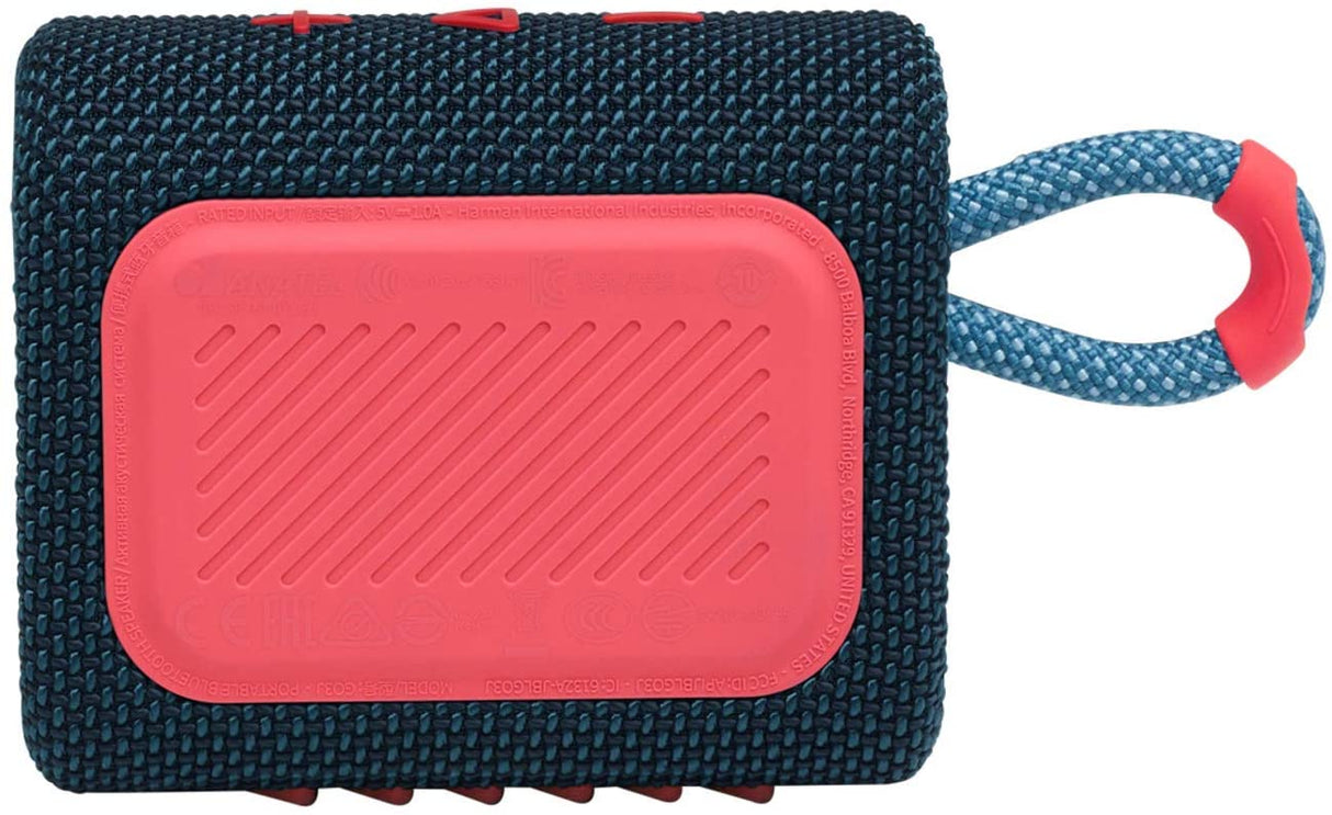 JBLGO3BLUP Portable Waterproof Speaker-BluePink