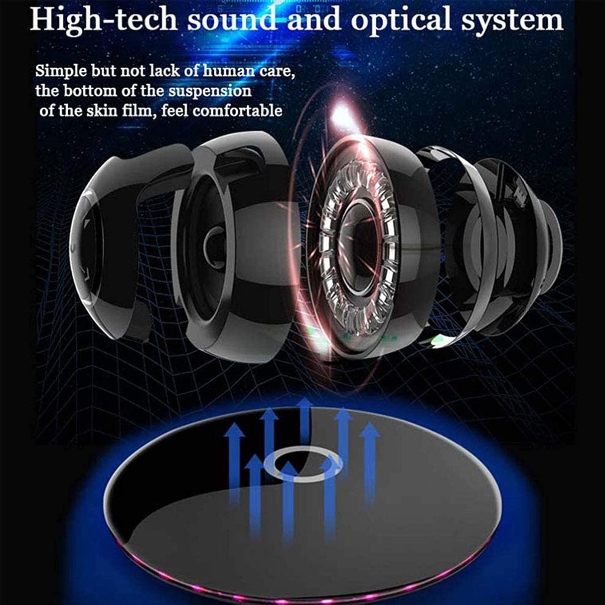 Bluetooth Portable Speaker/Floating Speaker/Magnetic Levitation Night Light with LED Light/For Home Decoration/Unique Gift