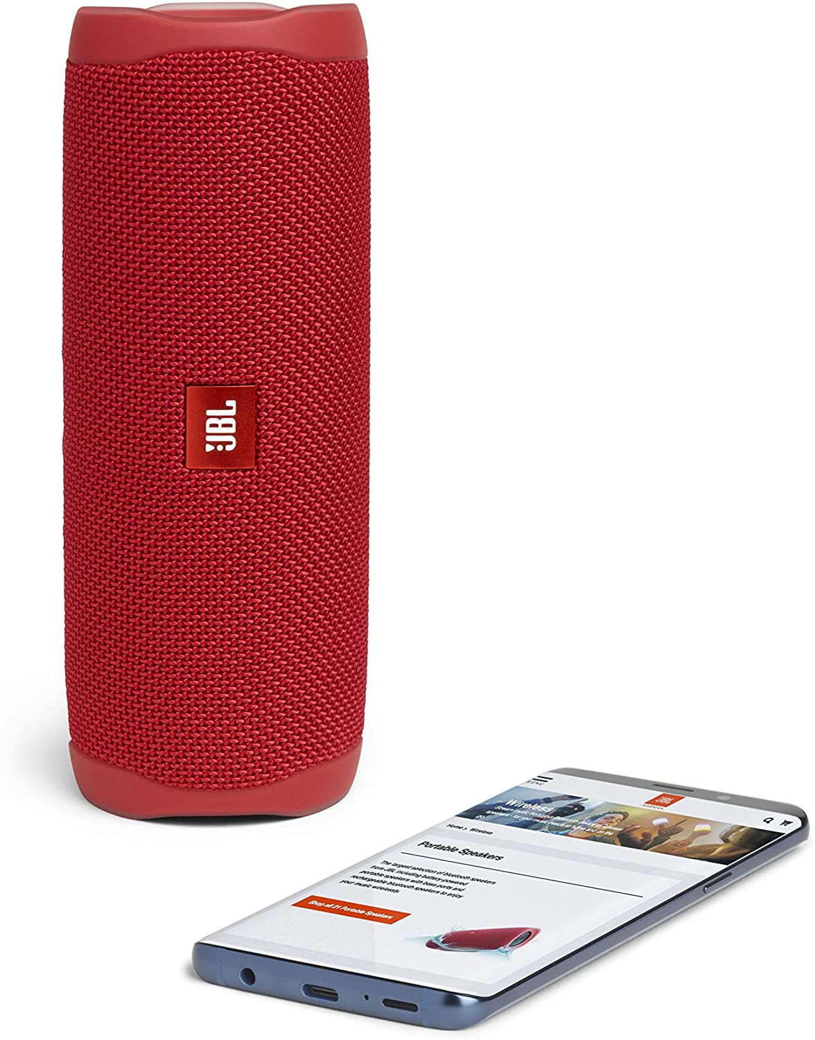 JBL FLIP5RED Flip 5 Portable Waterproof Bluetooth Speaker (Red)