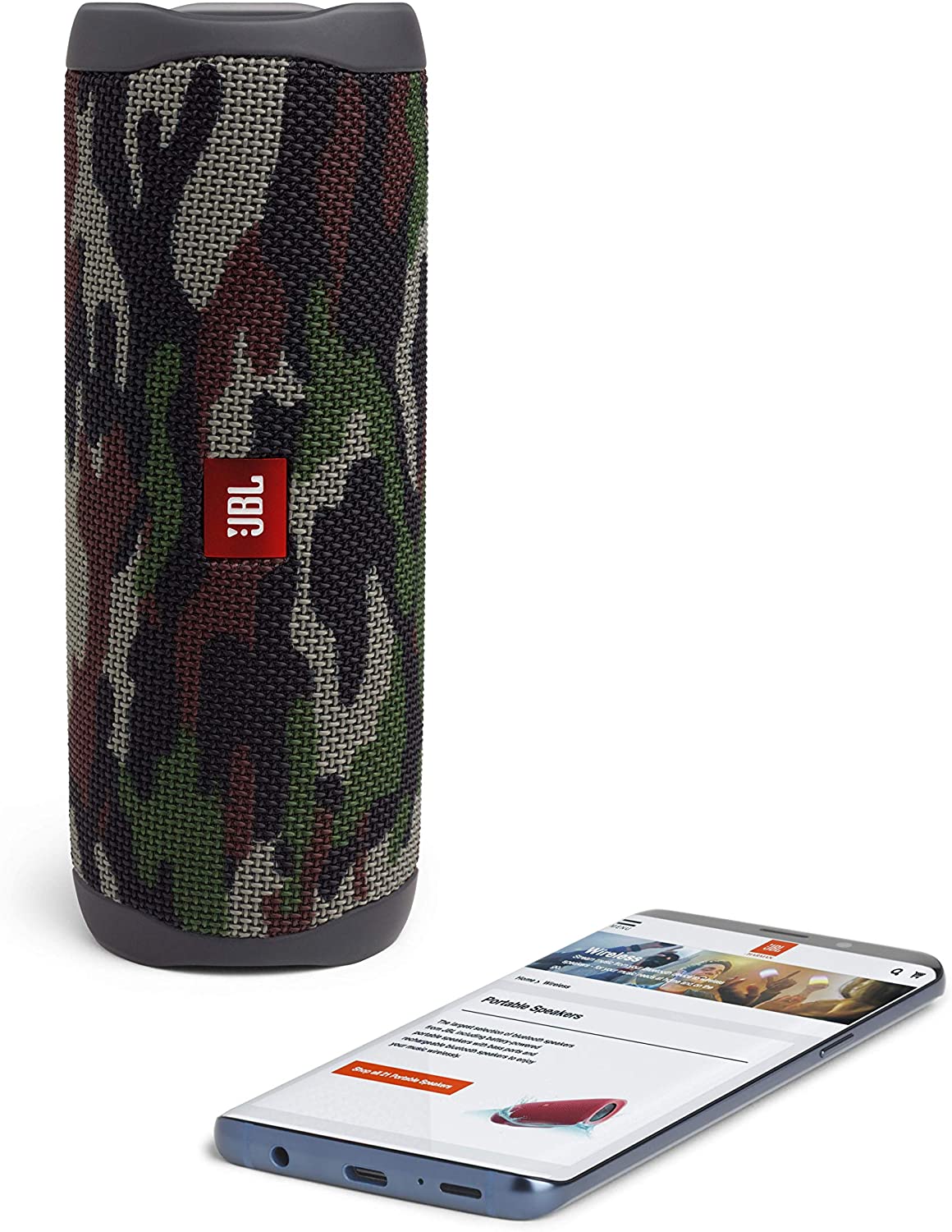 JBL FLIP5SQUAD Portable Waterproof Bluetooth Speaker with Hybrid Carrying Case (Squad)