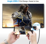 CableCreation USB C to HDMI 4K Right Angel Adapter Cable, Thunderbolt 3 Compatible, Compatible with Macbook Pro 2019,2018, iPad Pro 2018, Google Chromebook Pixel, Yoga 900, Surface Go, Galaxy S10, 6FT