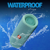 JBL Flip 5 Portable Waterproof Bluetooth Speaker with Hybrid Carrying Case (Teal)